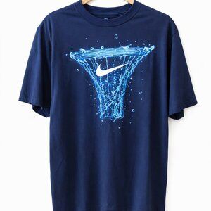Nike Dri-FIT Navy Blue Graphic T-Shirt Men’s Size Large Athletic Workout Tee